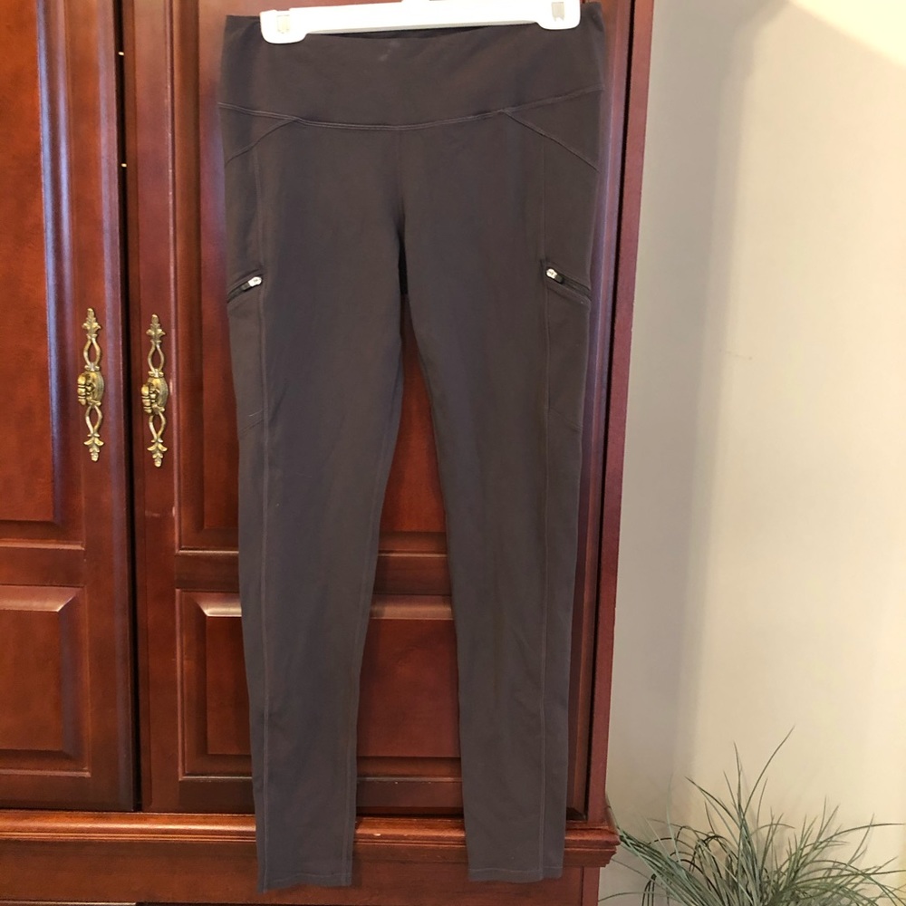 Athleta brown Leggings Pants Side Zippered Pockets